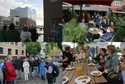 Collage aus vier Bildern mit Impressionen aus Hamburg