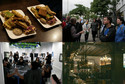 Collage aus vier Bildern mit Impressionen aus Hamburg